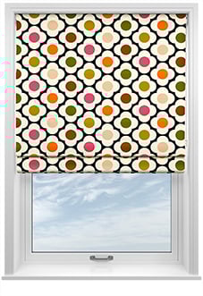 Orla Kiely Spot Flower, Red Multi - Twist&Fit Roman Blind